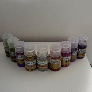 Crafter's Square Ultra Fine Glitter Set - Greens, Purples, Gold, Pink, Red, Silv